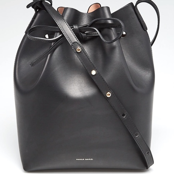 Mansur Gavriel Large Black Bucket Bag, used 2x - Picture 5 of 6